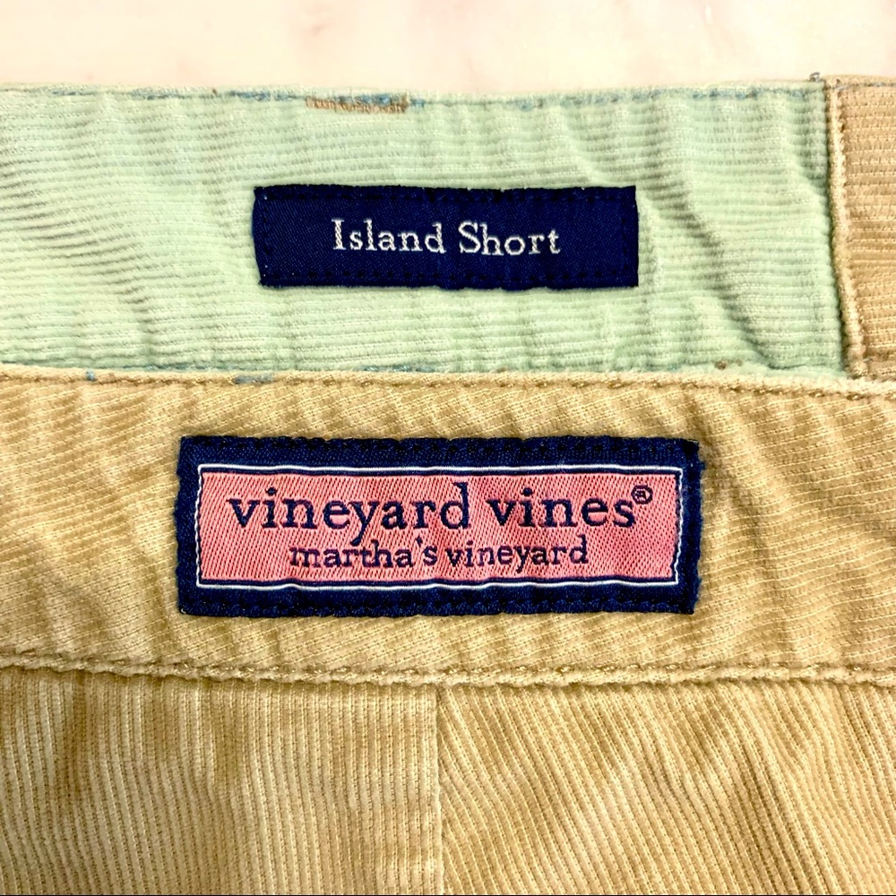 Vineyard Vines Men's Island Shorts Corduroy Size 34, 9" Inseam Khaki Vintage EUC